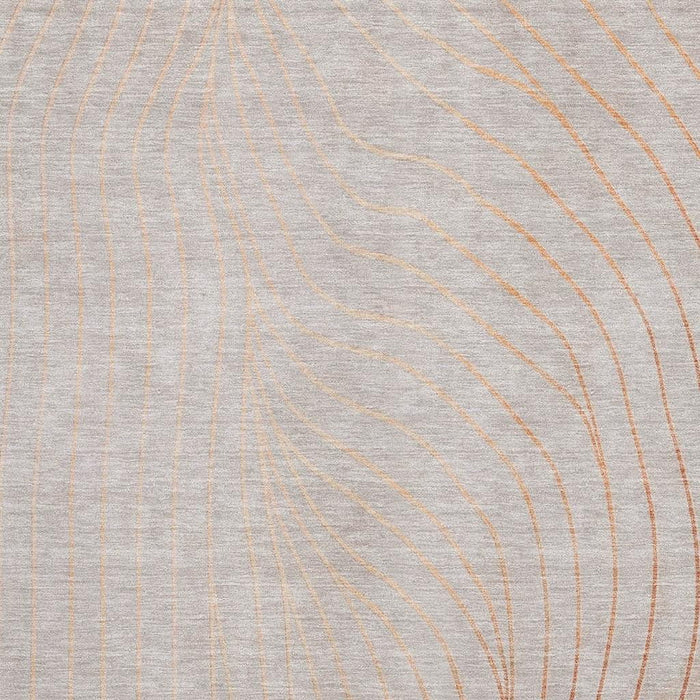 10' X 14' Abstract Washable Area Rug With UV Protection (718103) - Copper / Silver