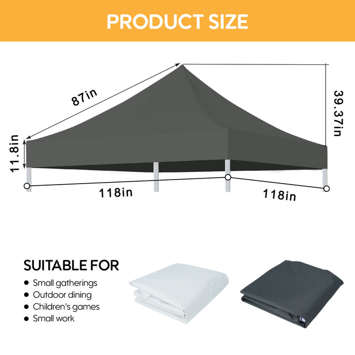 Giga canopy replacement top with four W8 bags for pop-up tent cover, frame not included, suitable for outdoor shade and shelter.