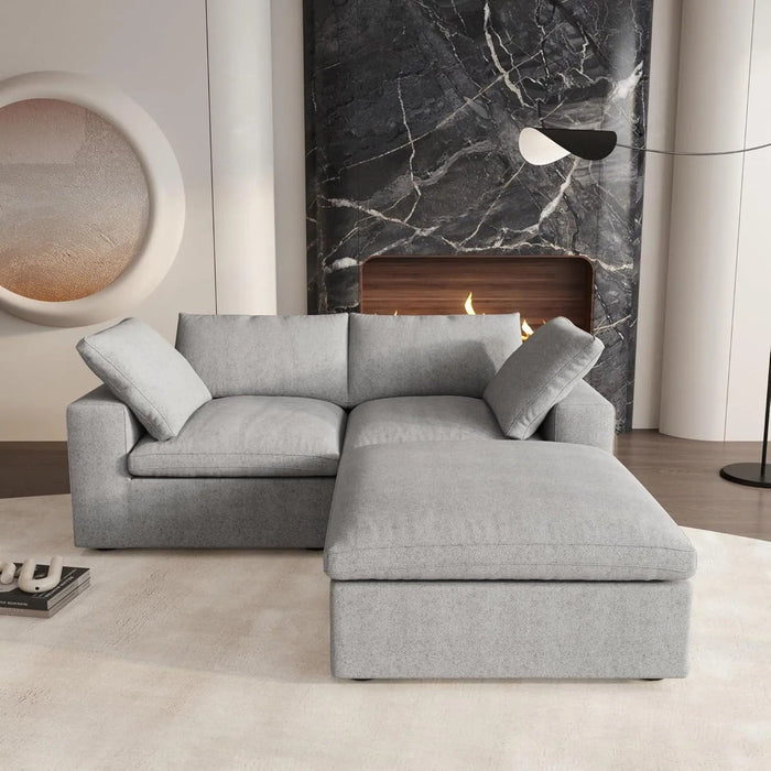 Blend Modular L Shaped Three Piece Corner Sectional - Light Gray