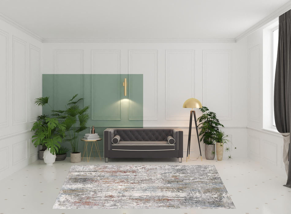 8' x 11' Abstract Pattern Area Rug - Gray