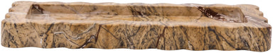 Marble tray by Meridian Furniture featuring a genuine brown marble surface, perfect for decorative or serving use.