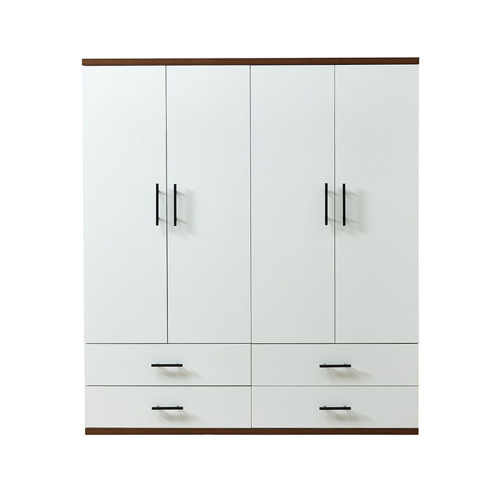 71" Four Door Four Drawer Combo Dresser - White