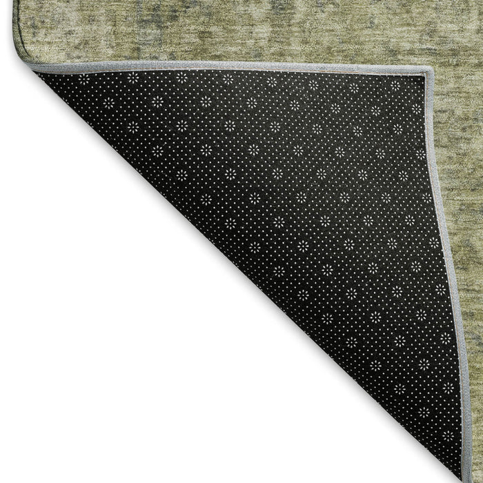 10' X 14' Oriental Washable Area Rug With UV Protection (695864) - Sage / Gray