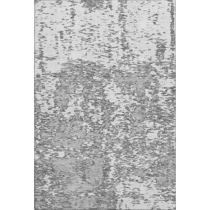 10' X 14' Abstract Washable Area Rug With UV Protection (675246) - Gray / Silver