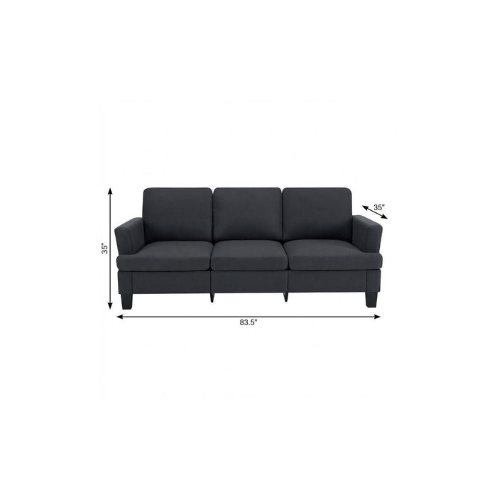 Linen Sofa - Dark Gray