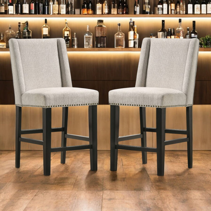 Iron Bar Chairs (Set of 2) - Fawn And Espresso