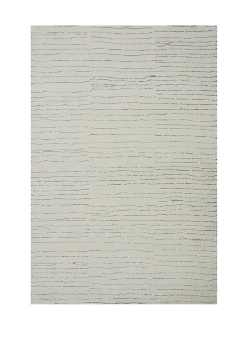 7' x 10' Abstract Power Loom Distressed Non Skid Area Rug - Beige And Gray