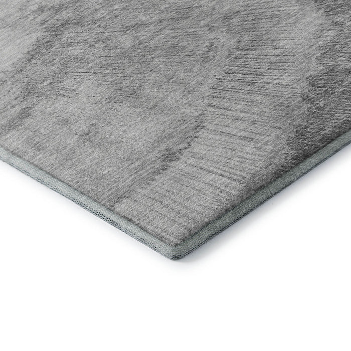 10' X 14' Woodland Lodge Washable Area Rug With UV Protection (653755) - Gray / Ivory