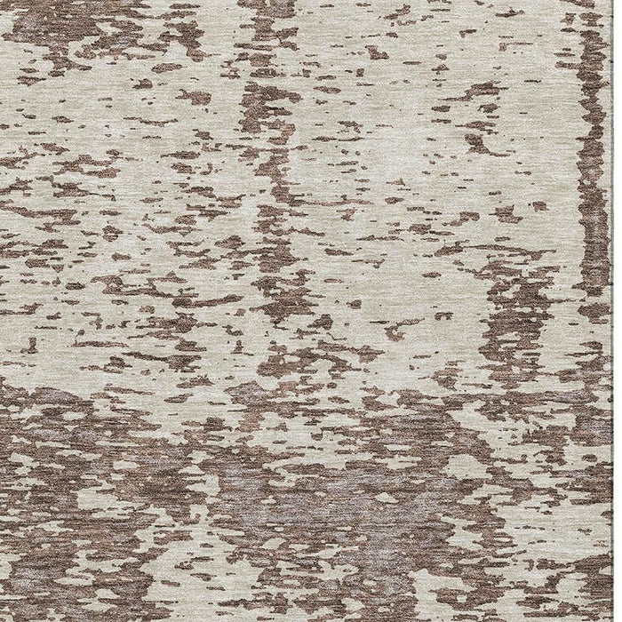 10' X 14' Abstract Washable Area Rug With UV Protection (675228) - Brown / Beige
