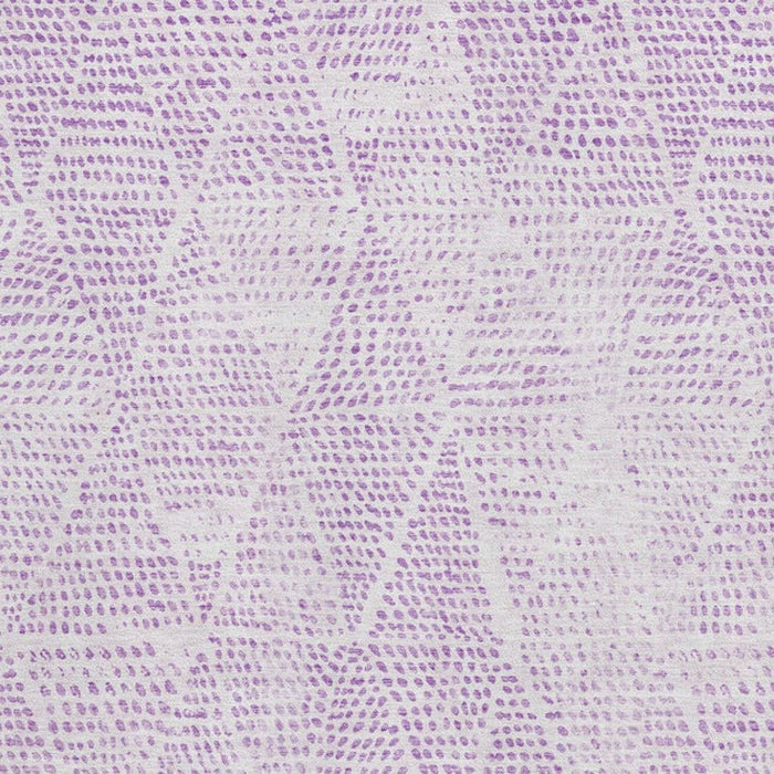 8' X 10' Diamond Washable Area Rug With UV Protection (650594) - Purple / Ivory