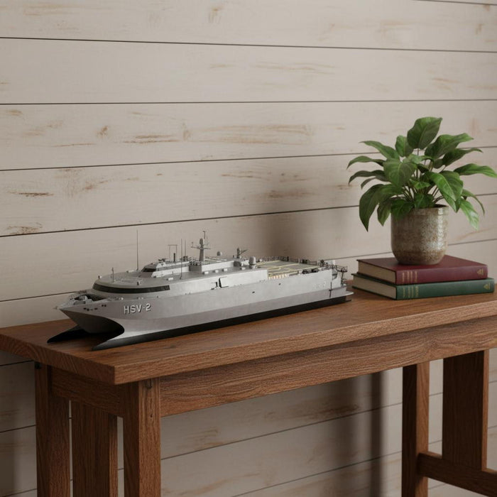 Hand Painted Model Boat (624264) - Gray