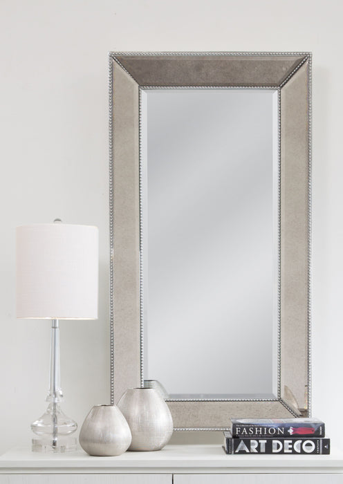 Beaded - Wall Mirror 36" - Silver