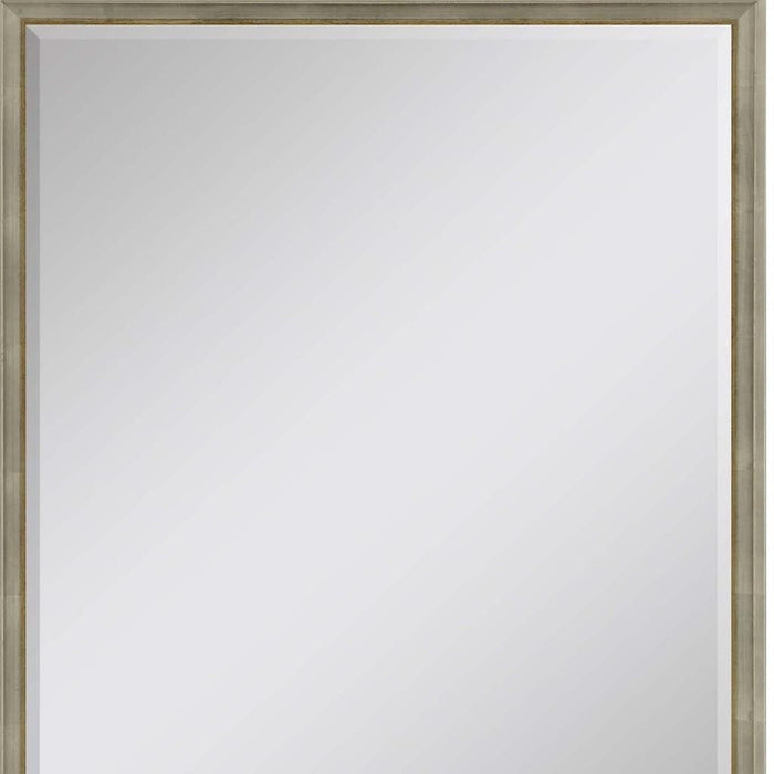 50" Wood Accent Mirror - Silver