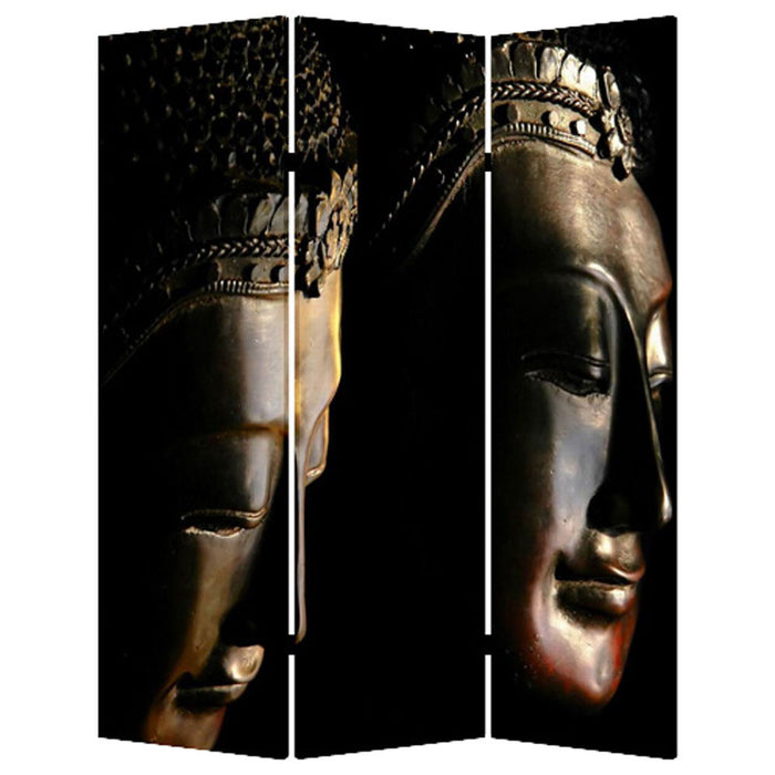 Wood Canvas Budda Screen - Multi Color