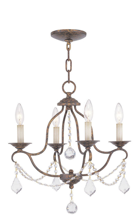 18" 4-Light Dimmable Chandelier With Shades - Bronze