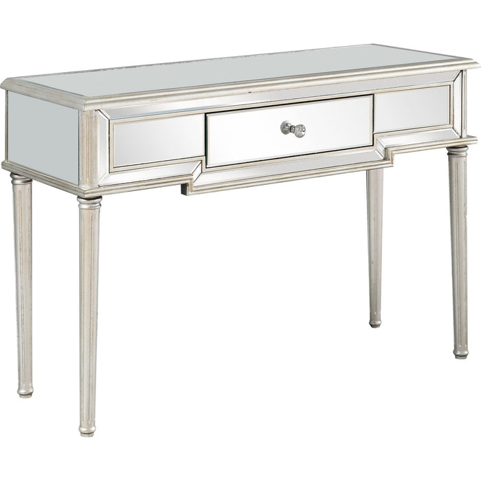 Antiqued Console Table - Silver Leaf
