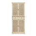 Giga natural 4-door accent storage cabinet with 1 drawer and four adjustable inner shelves, made of wood with a smooth finish.