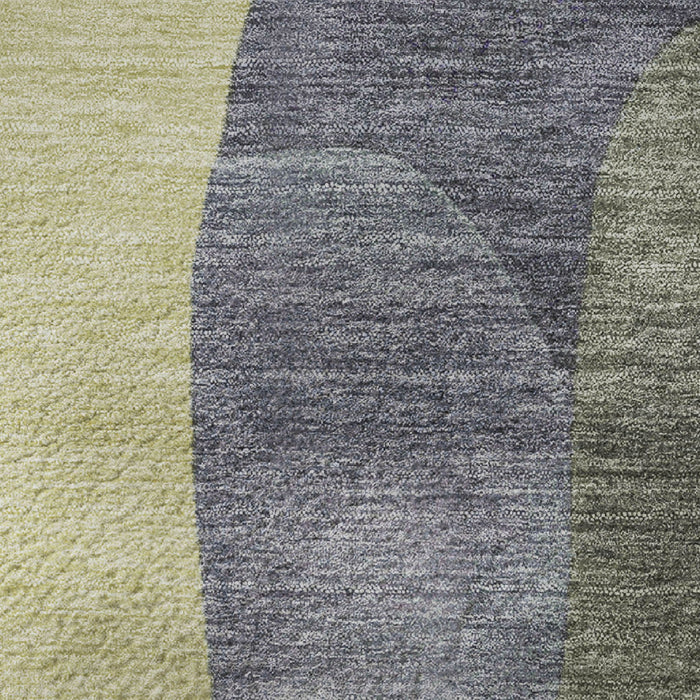 10' X 14' Abstract Washable Area Rug With UV Protection (706277) - Purple / Wheat