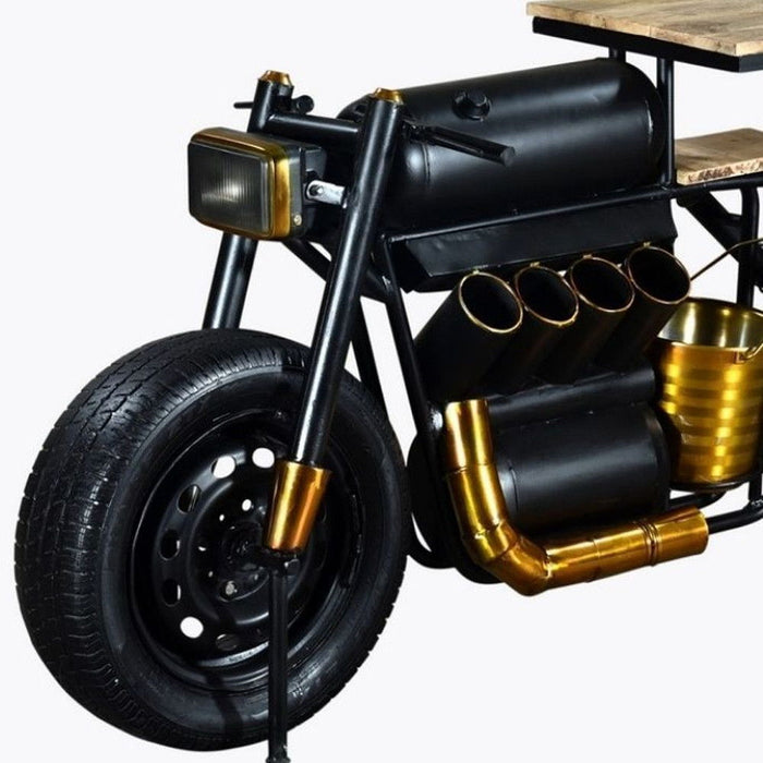 17" X 70.5" X 33" Vector Bike Bar - Black / Gold