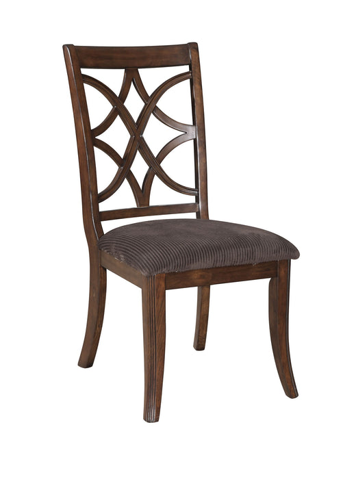 Upholstered Microfiber Dining Side Chairs (Set of 2) - Brown