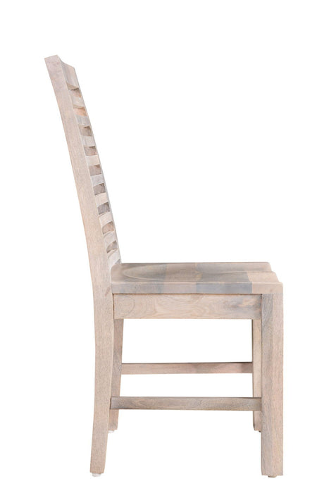 Wood Ladder Back Dining Side Chairs (Set of 2) - White