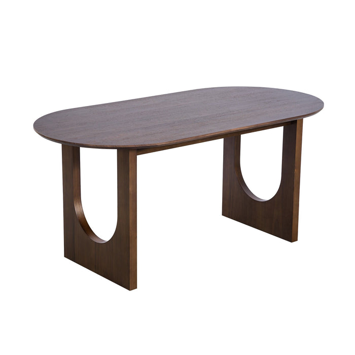 Wood Oval Wood Bar Table - Brown