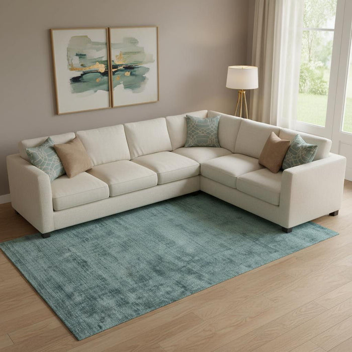 9' X 12' Striped Hand Woven Area Rug (570216) - Blue