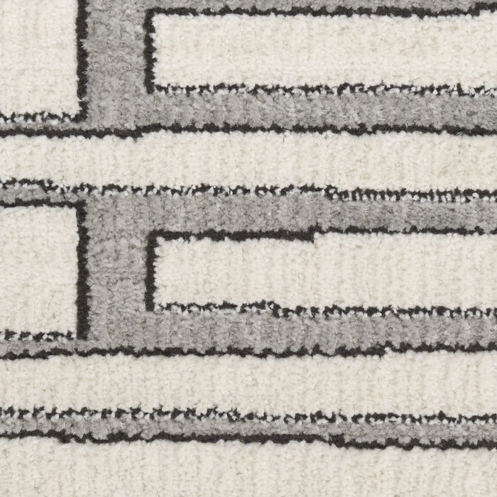 4' X 6' Geometric Area Rug (572488) - Ivory / Gray