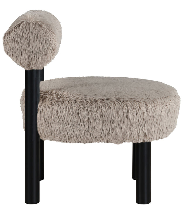 Ambre - Vegan Shearling Fabric Upholstered Accent Chair