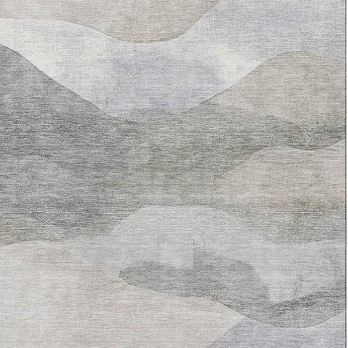 10' X 14' Abstract Washable Area Rug With UV Protection (709612) - Beige / Gray / Ivory
