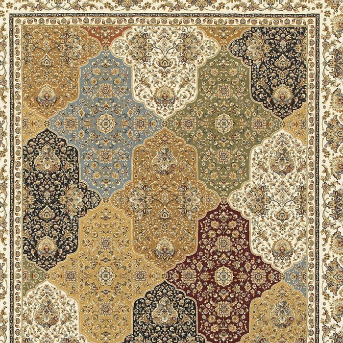 8' X 11' Traditional Oriental Area Rug With Fringe - Navy Blue