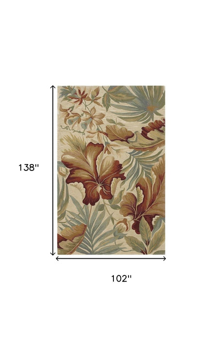 102" x 138" Wool Rug - Ivory