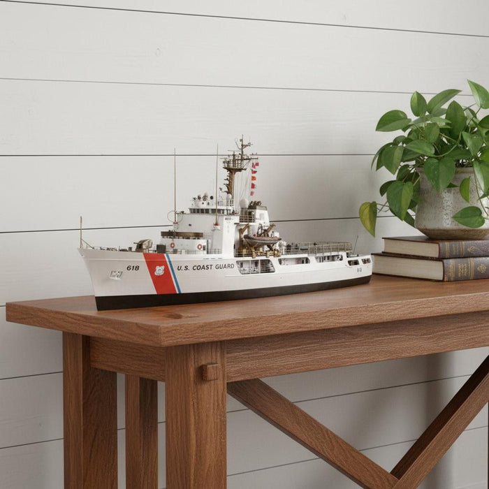 Hand Painted Model Boat (624400) - White