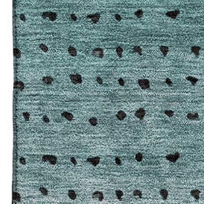 10' X 14' Abstract Washable Area Rug With UV Protection (710831) - Teal / Charcoal / Gray