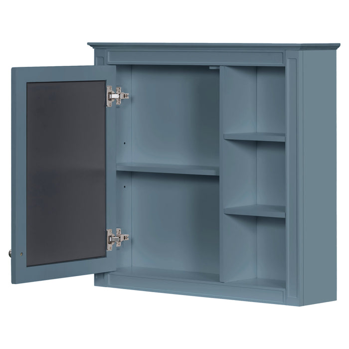 Giga bathroom vanity with medicine cabinet, modern design, two soft-close doors, and four drawers for stylish bathroom storage