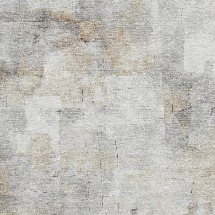 10' X 14' Abstract Washable Area Rug With UV Protection (696710) - Linen / Gray / Ivory