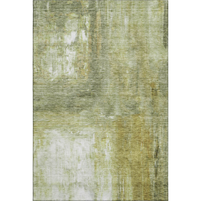 10' X 14' Abstract Washable Area Rug With UV Protection (684184) - Sage / Gray / Ivory