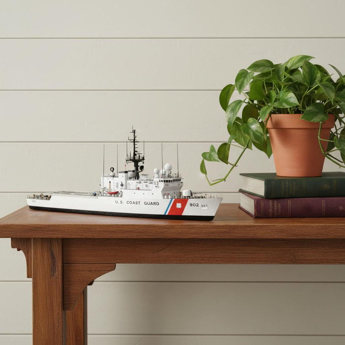 Hand Painted Model Boat (624505) - White
