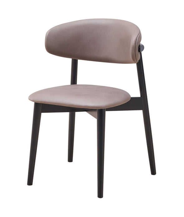 Upholstered Fabric Open Back Dining Side Chairs (Set of 2) - Gray