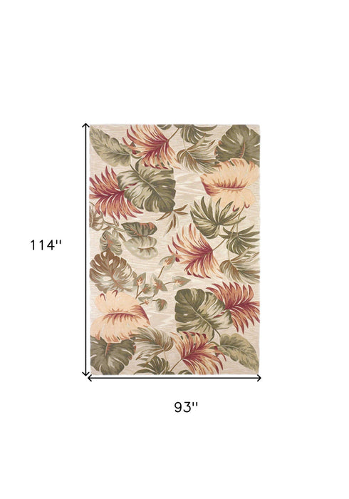 7' x 9' Wool Area Rug - Beige
