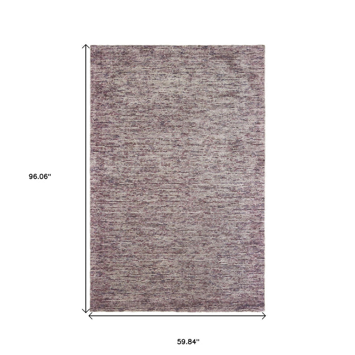 5' X 8' Hand Tufted Area Rug - Purple And Pink