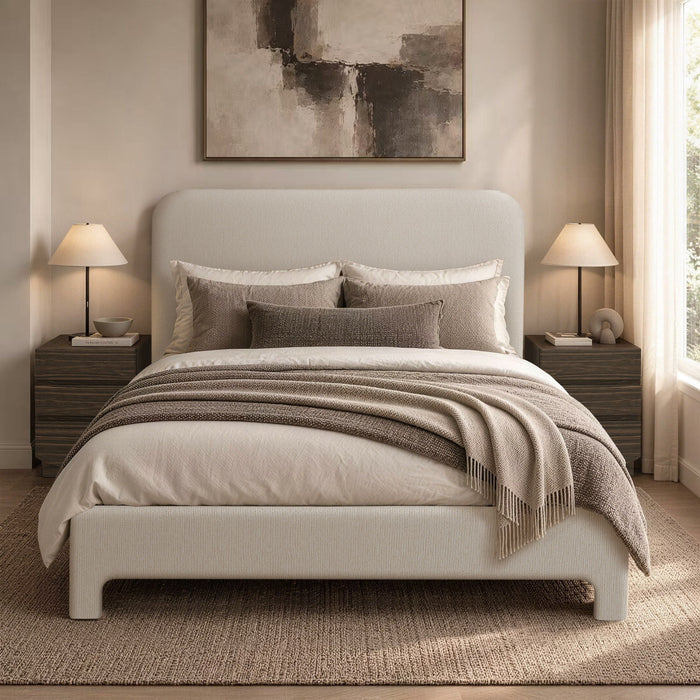 Layton - Rounded Corner Upholstered Bed