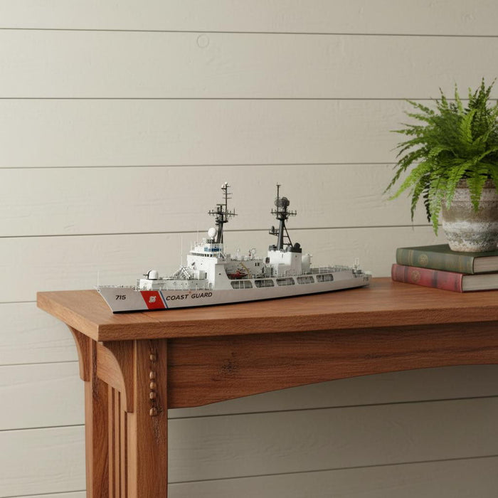 Hand Painted Model Boat (624492) - White