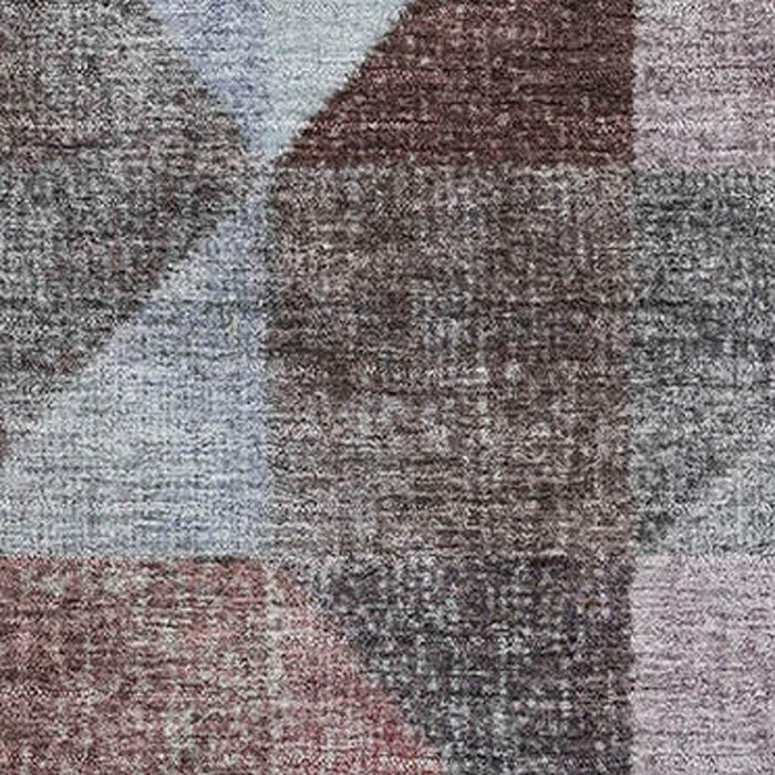 10' X 14' Geometric Washable Area Rug With UV Protection (710741) - Silver / Purple / Blue