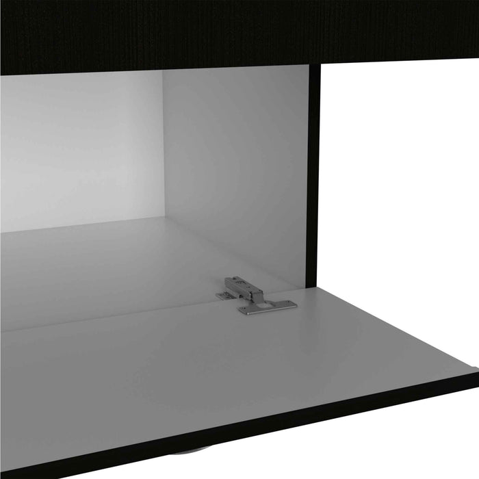 Three Door Armoire - Black / White