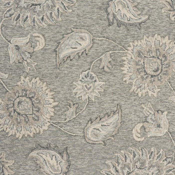7' x 9' Wool Hand Tufted Area Rug - Gray