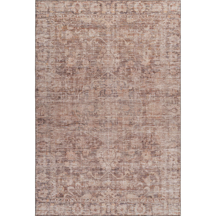 10' X 14' Oriental Washable Area Rug With UV Protection (699915) - Rust / Beige