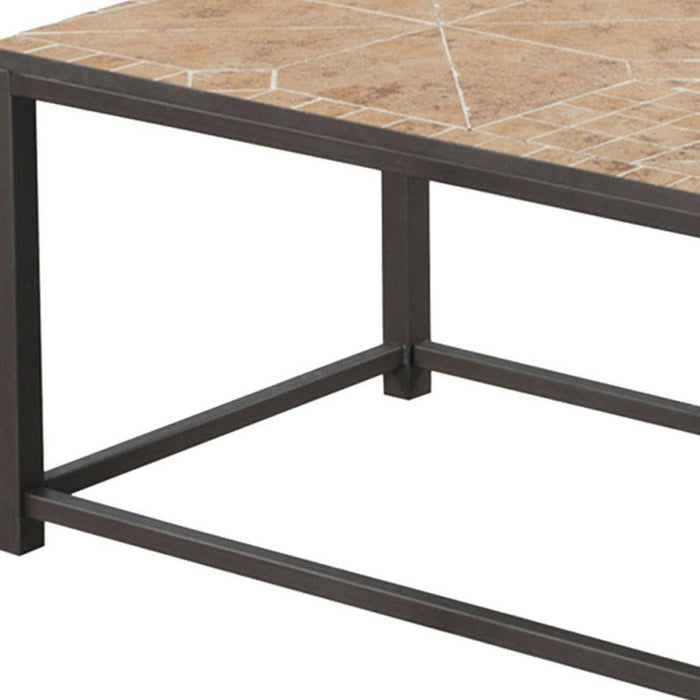Metal Coffee Table - Brown