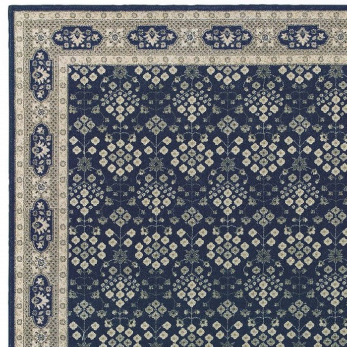 12' x 15' Area Rug - Blue And Gray