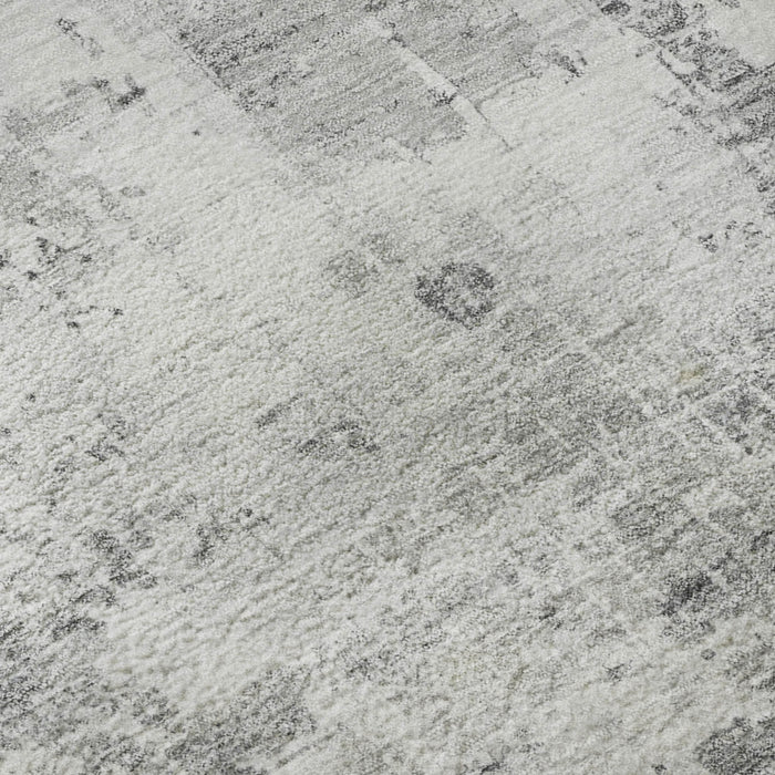 10' X 14' Abstract Washable Area Rug With UV Protection (700715) - Gray / Silver